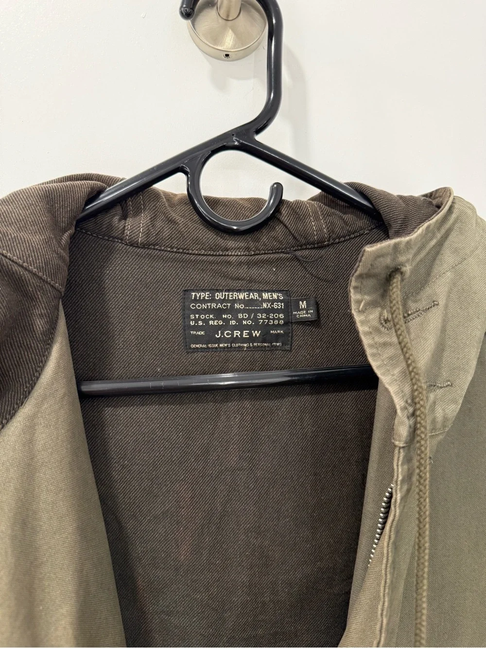 J. Crew Olive Green Hooded Field Jacket